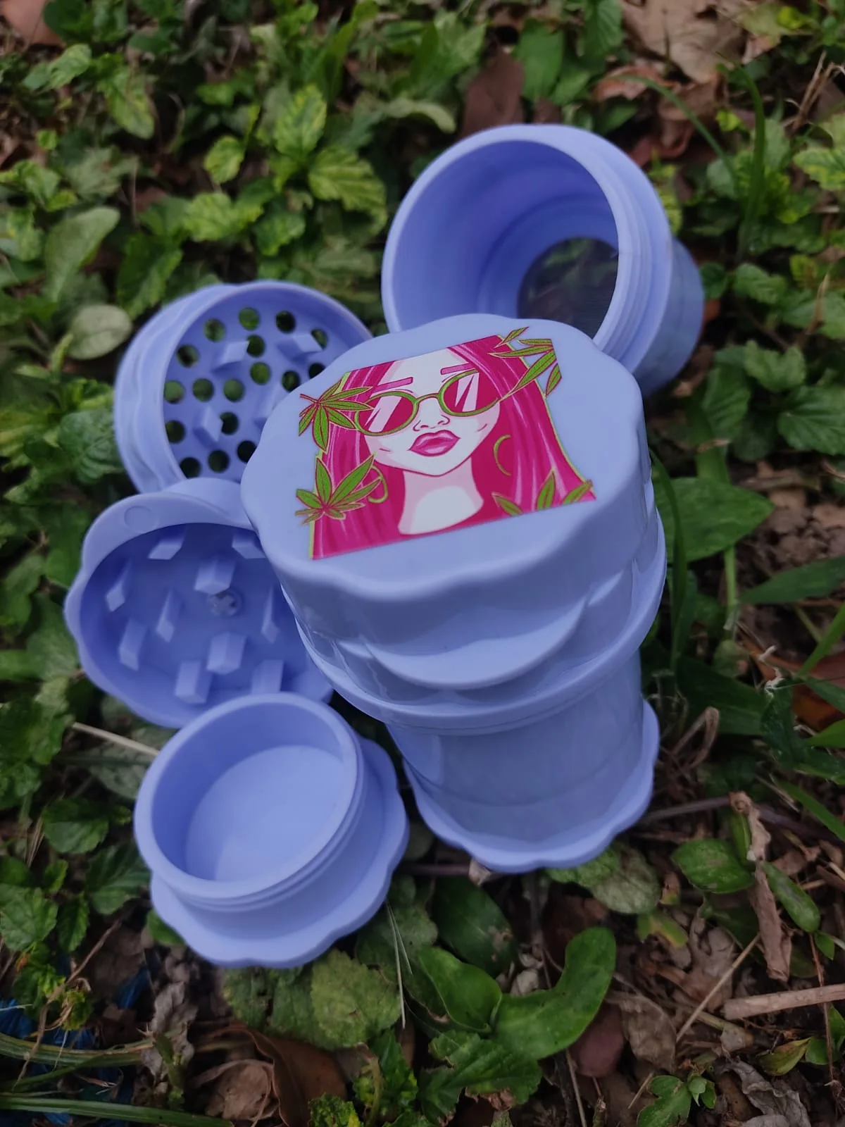 Rascadora guardador grande pasta lila