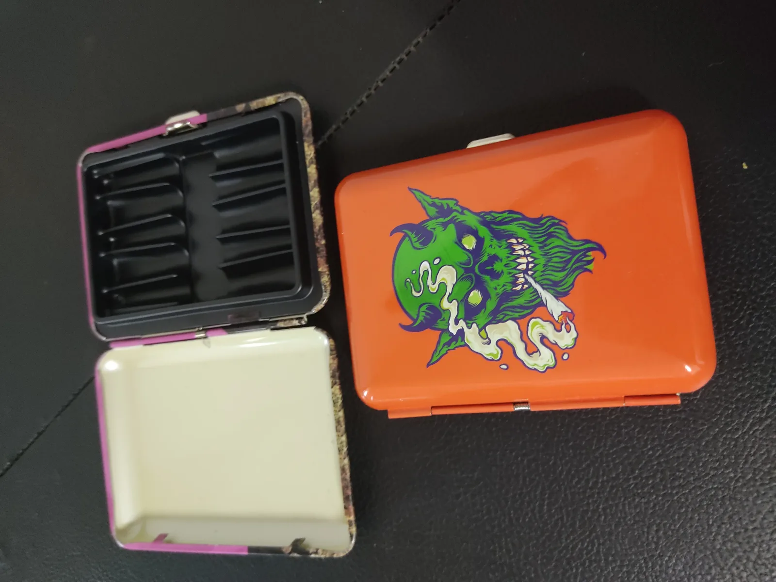 Cigarrera aluminio naranja