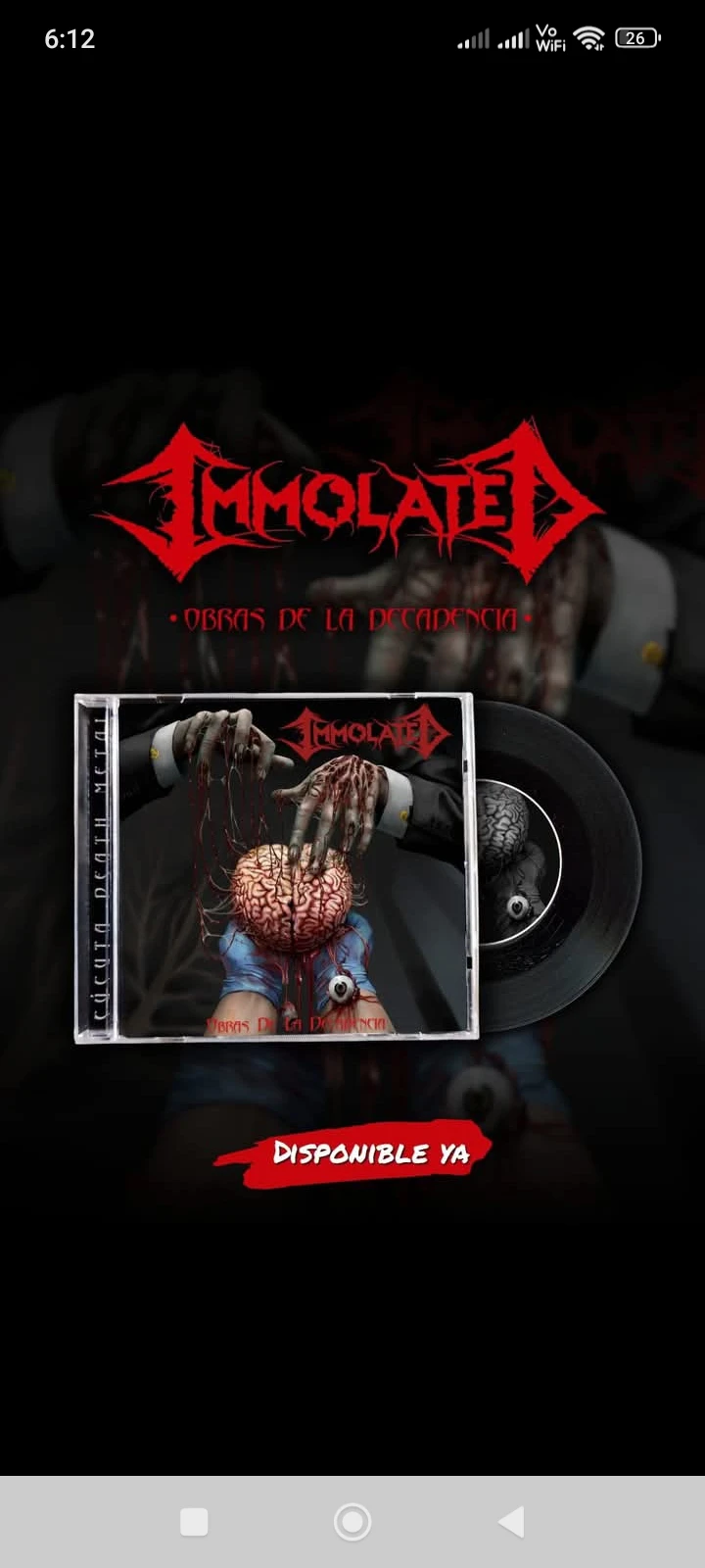 Immolated "obras de la decadencia"